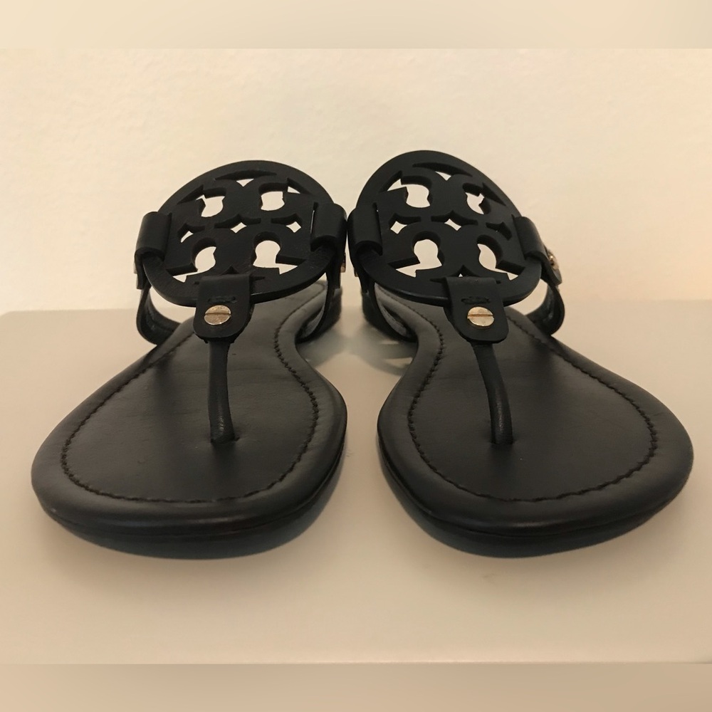 Tory Burch Black Miller Sandals SZ 6.5 - Picture 2 of 8